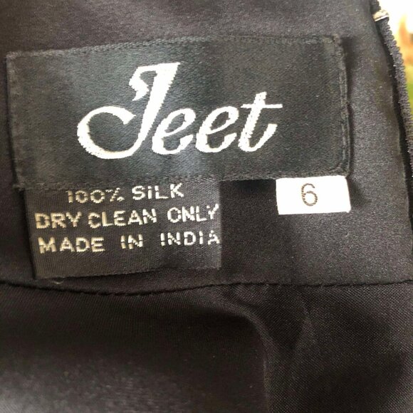 Jeet Vintage Silk Satin Gown | Lace Trim Mesh Lined | Size 6 - Picture 8 of 8